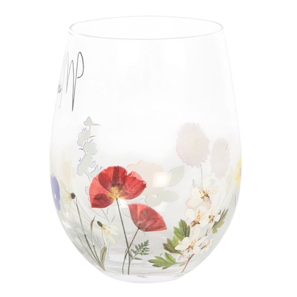 Mum Wildflower Stemless Glass - ScentiMelti  Mum Wildflower Stemless Glass