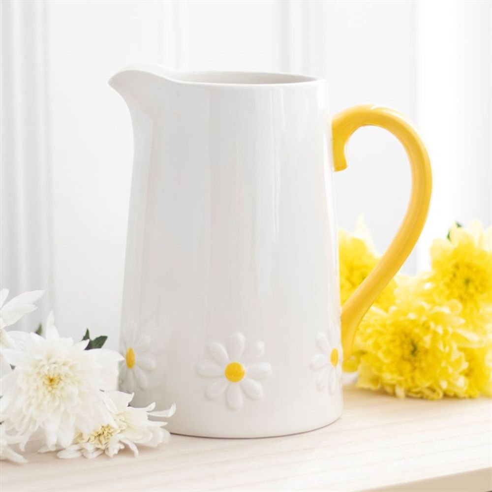 Daisy Ceramic Flower Jug - ScentiMelti  Daisy Ceramic Flower Jug