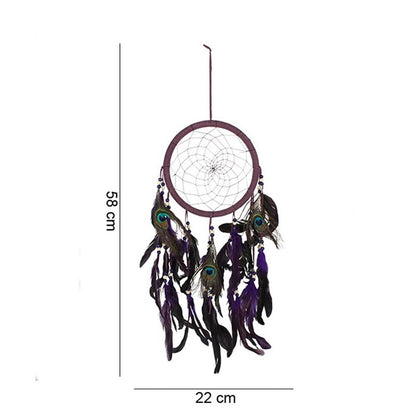 Purple Peacock Feather Dreamcatcher - ScentiMelti  Purple Peacock Feather Dreamcatcher