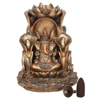 Bronze Ganesh Backflow Incense Burner - ScentiMelti  Bronze Ganesh Backflow Incense Burner