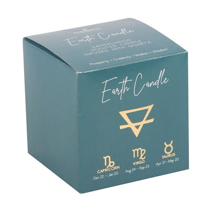 Earth Element Sandalwood Crystal Chip Candle - ScentiMelti  Earth Element Sandalwood Crystal Chip Candle