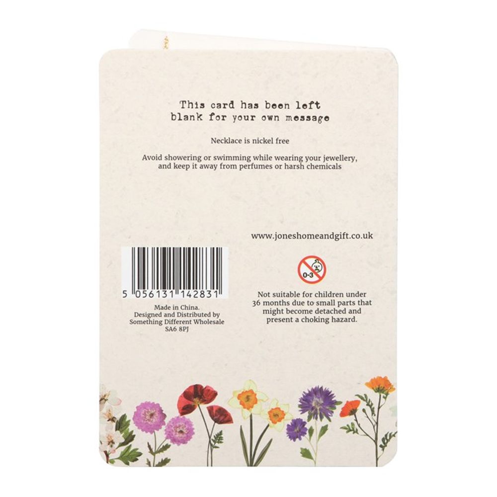 April Daisy Birth Flower Necklace Card - ScentiMelti Wax Melts