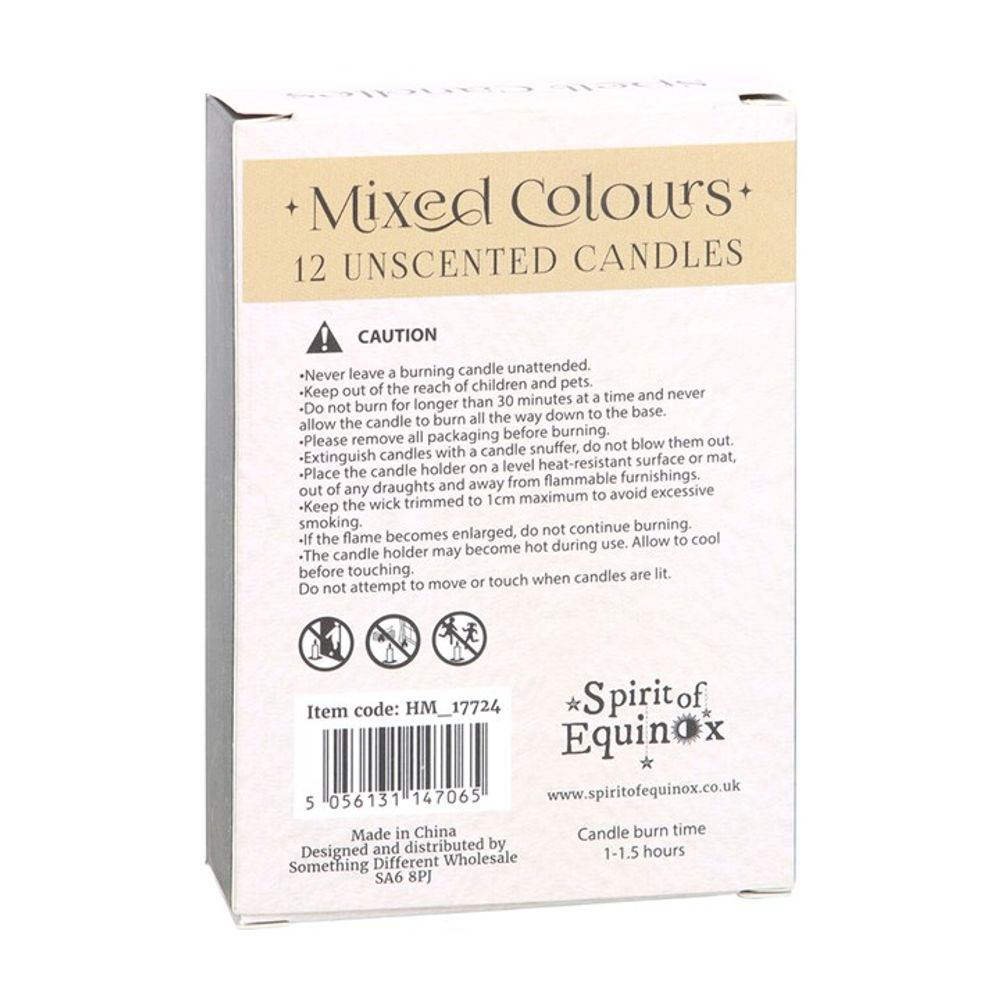 Pack of 12 Mixed Colour Spell Candles - ScentiMelti Wax Melts