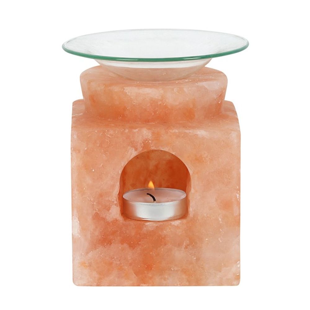 Cube Himalayan Salt Oil Burner - ScentiMelti  Cube Himalayan Salt Oil Burner