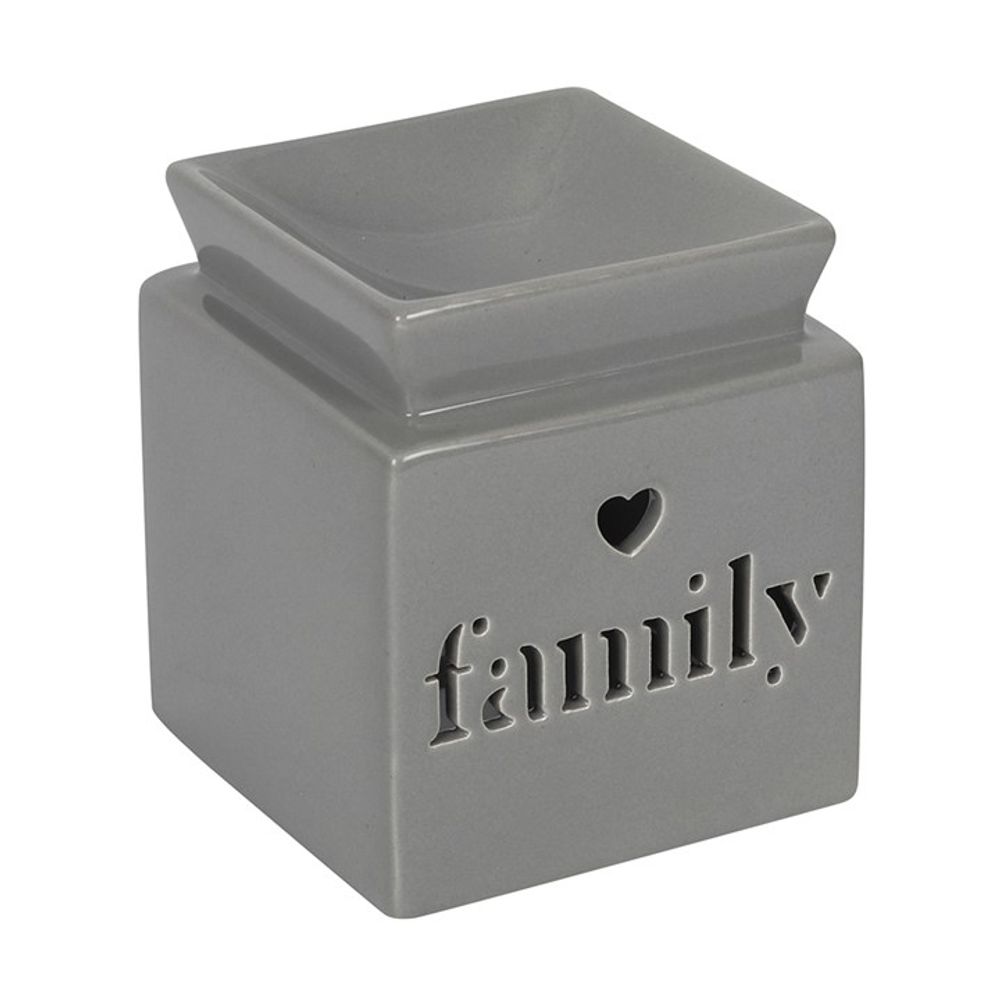 Grey Family Cut Out Oil Burner - ScentiMelti  Grey Family Cut Out Oil Burner