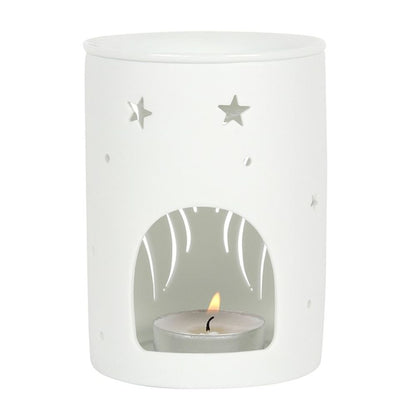 White Angel Wings Cut Out Oil Burner - ScentiMelti  White Angel Wings Cut Out Oil Burner