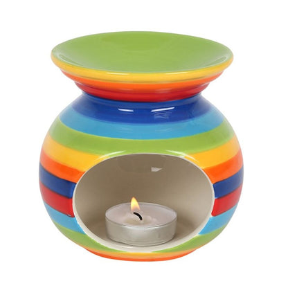 Rainbow Stripe Oil Burner - ScentiMelti  Rainbow Stripe Oil Burner