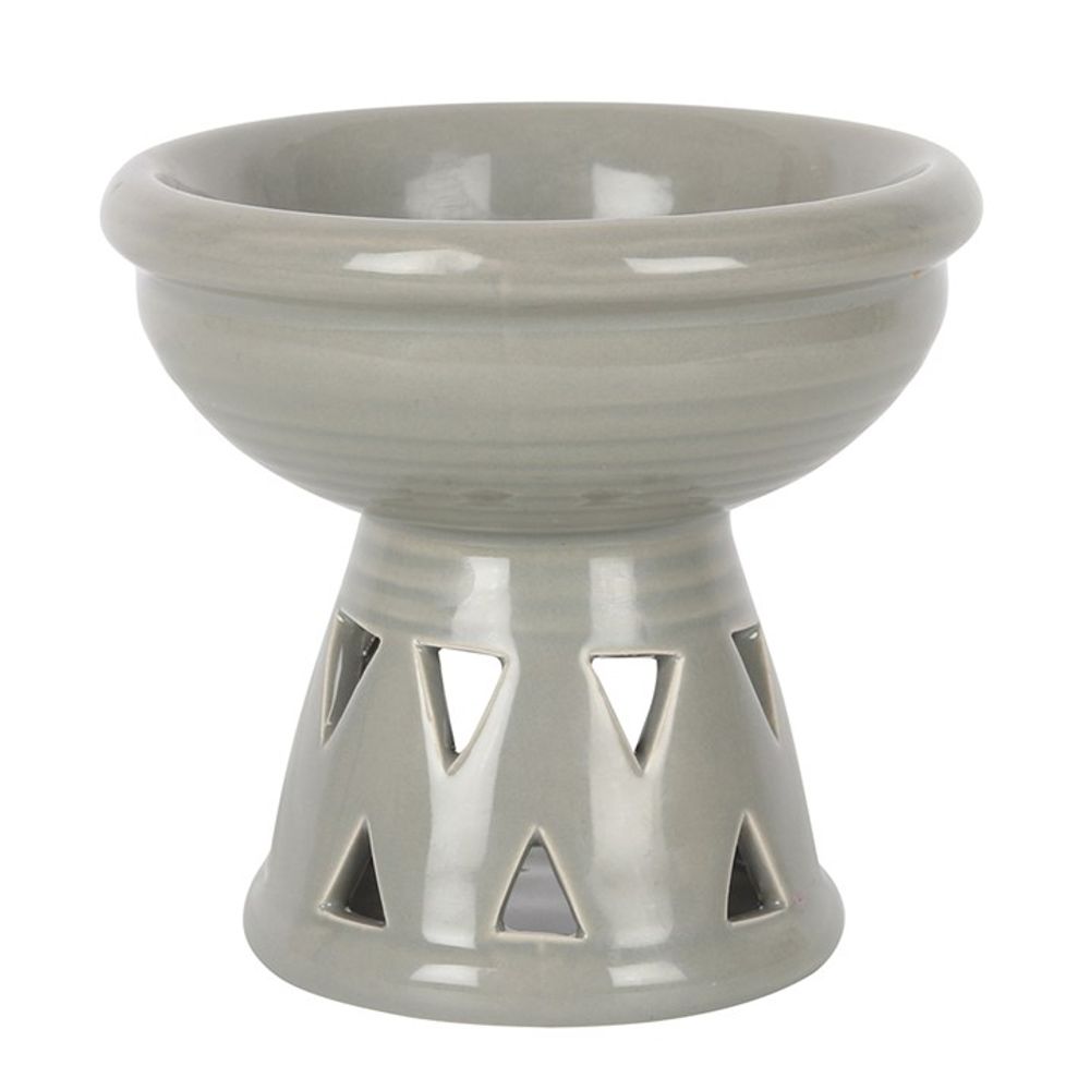 Grey Deep Bowl Oil Burner - ScentiMelti  Grey Deep Bowl Oil Burner