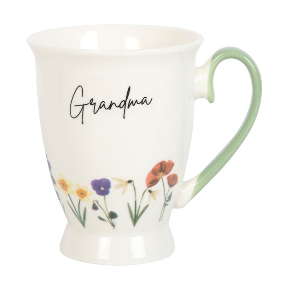 Grandma Wildflower Pedestal Mug - ScentiMelti  Grandma Wildflower Pedestal Mug