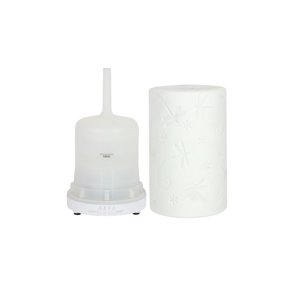 White Ceramic Dragonfly Electric Aroma Diffuser - ScentiMelti  White Ceramic Dragonfly Electric Aroma Diffuser