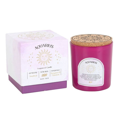 Aquarius Bergamot & Mandarin Gemstone Zodiac Candle - ScentiMelti  Aquarius Bergamot & Mandarin Gemstone Zodiac Candle