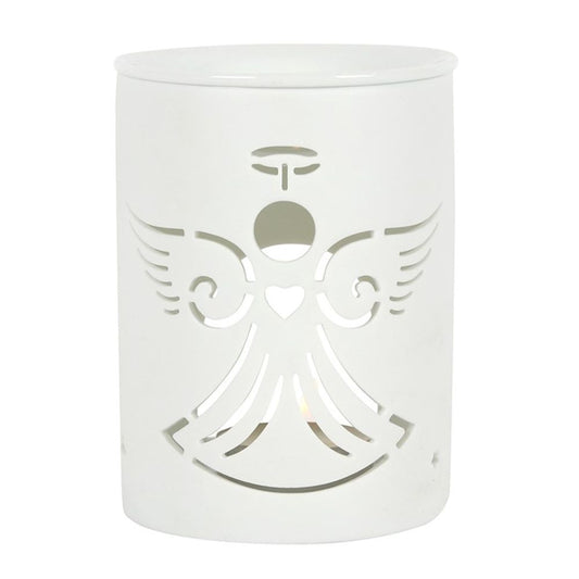 White Angel Cut Out Oil Burner - ScentiMelti  White Angel Cut Out Oil Burner