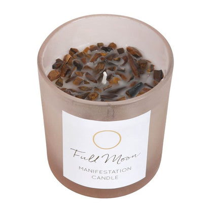 Full Moon Eucalyptus Manifestation Candle with Tiger's Eye - ScentiMelti  Full Moon Eucalyptus Manifestation Candle with Tiger's Eye