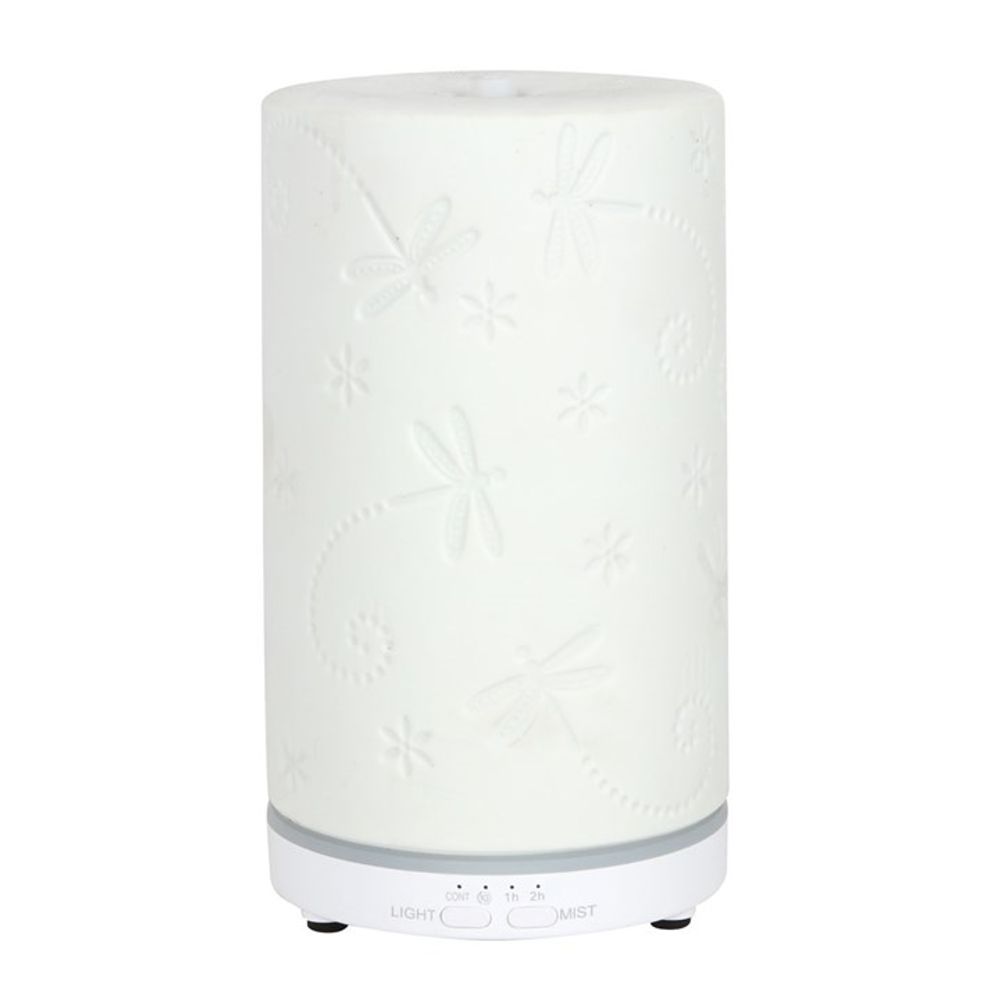 White Ceramic Dragonfly Electric Aroma Diffuser - ScentiMelti  White Ceramic Dragonfly Electric Aroma Diffuser