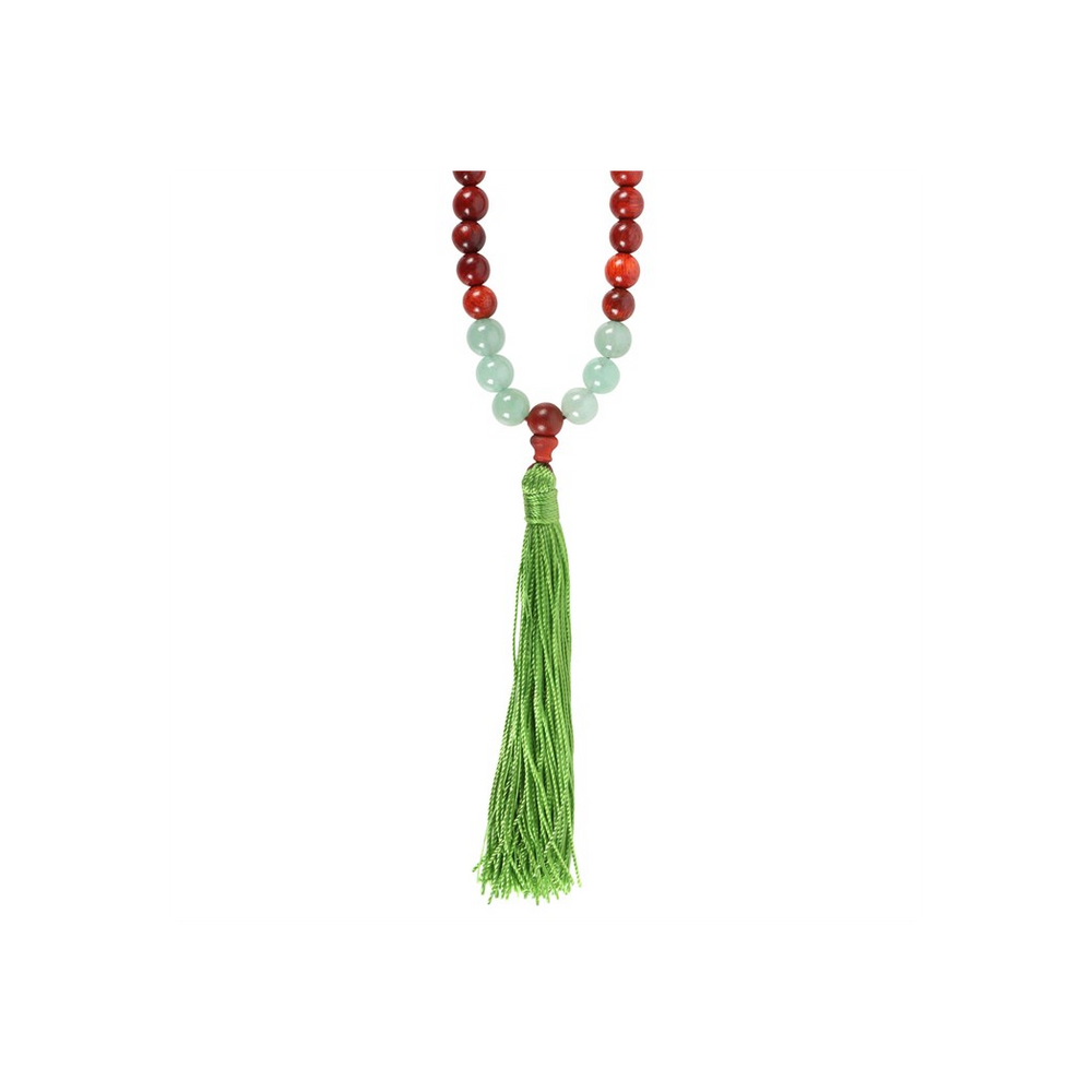 Love and Gratitude Rosewood & Green Aventurine Mallah Necklace - ScentiMelti  Love and Gratitude Rosewood & Green Aventurine Mallah Necklace