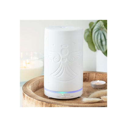 White Ceramic Guardian Angel Electric Aroma Diffuser - ScentiMelti  White Ceramic Guardian Angel Electric Aroma Diffuser